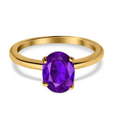 Oval Cut Simulated Cubic Zirconia Cathedral Wedding Ring 925 Sterling Silver Center Stone-(9mmx7mm)