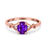 Oval Filigree Infinity Engagement Ring Simulated Cubic Zirconia 925 Sterling Silver