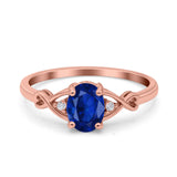 Oval Filigree Infinity Engagement Ring Simulated Cubic Zirconia 925 Sterling Silver