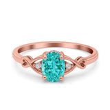 Oval Filigree Infinity Engagement Ring Simulated Cubic Zirconia 925 Sterling Silver