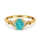 Oval Filigree Infinity Engagement Ring Simulated Cubic Zirconia 925 Sterling Silver