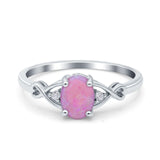 Oval Filigree Infinity Engagement Ring Simulated Cubic Zirconia 925 Sterling Silver