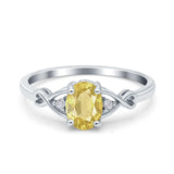 Oval Filigree Infinity Engagement Ring Simulated Cubic Zirconia 925 Sterling Silver