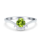 Art Deco V Chevron Engagement Ring Round Simulated Cubic Zirconia 925 Sterling Silver