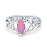 Art Deco Crisscross Wedding Ring Marquise Simulated Cubic Zirconia 925 Sterling Silver