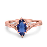 Marquise Art Deco Wedding Bridal Ring Simulated Cubic Zirconia 925 Sterling Silver