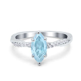 Infinity Twist Marquise Wedding Ring Simulated Cubic Zirconia 925 Sterling Silver