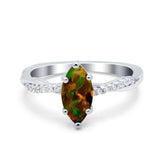 Infinity Twist Marquise Wedding Ring Simulated Cubic Zirconia 925 Sterling Silver