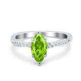 Infinity Twist Marquise Wedding Ring Simulated Cubic Zirconia 925 Sterling Silver