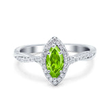 Infinity Twist Marquise Vintage Wedding Ring Simulated Cubic Zirconia 925 Sterling Silver