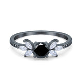 Marquise Wedding Ring Simulated Cubic Zirconia 925 Sterling Silver