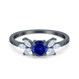 Marquise Wedding Ring Simulated Cubic Zirconia 925 Sterling Silver