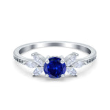 Marquise Wedding Ring Simulated Cubic Zirconia 925 Sterling Silver