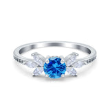 Marquise Wedding Ring Simulated Cubic Zirconia 925 Sterling Silver