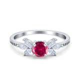 Marquise Wedding Ring Simulated Cubic Zirconia 925 Sterling Silver