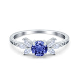 Marquise Wedding Ring Simulated Cubic Zirconia 925 Sterling Silver