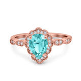 Teardrop Pear Art Deco Wedding Bridal Engagement Ring Round Simulated Cubic Zirconia 925 Sterling Silver