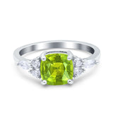Cushion Cut Marquise Art Deco Wedding Ring Round Simulated Cubic Zirconia 925 Sterling Silver