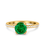 Art Deco Wedding Engagement Bridal Ring Half Eternity Round Simulated Cubic Zirconia 925 Sterling Silver