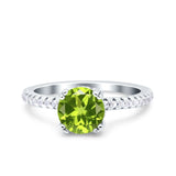 Art Deco Wedding Engagement Bridal Ring Half Eternity Round Simulated Cubic Zirconia 925 Sterling Silver