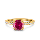 Art Deco Wedding Engagement Bridal Ring Half Eternity Round Simulated Cubic Zirconia 925 Sterling Silver