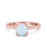 Art Deco Wedding Engagement Bridal Ring Half Eternity Round Simulated Cubic Zirconia 925 Sterling Silver