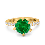 Vintage Art Deco Wedding Ring Round Simulated Cubic Zirconia 925 Sterling Silver