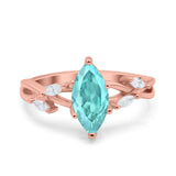 Infinity Twist Marquise Art Deco Engagement Ring Simulated Cubic Zirconia 925 Sterling Silver