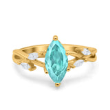 Infinity Twist Marquise Art Deco Engagement Ring Simulated Cubic Zirconia 925 Sterling Silver