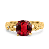 Art Deco Cushion Cut Wedding Engagement Bridal Ring Simulated Cubic Zirconia 925 Sterling Silver