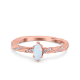 Vintage Style Twisted Half Eternity Band Marquise Wedding Engagement Ring Simulated Cubic Zirconia 925 Sterling Silver