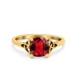 Celtic Art Deco Wedding Engagement Bridal Ring Round Simulated Cubic Zirconia 925 Sterling Silver