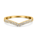 Half Eternity Ring Wedding Band Round Simulated Cubic Zirconia 925 Sterling Silver (4mm)