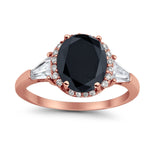 Cocktail Halo Wedding Ring Simulated Cubic Zirconia 925 Sterling Silver