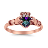 Vintage Style Engagement Bridal Ring Simulated CZ 925 Sterling Silver