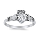 Vintage Style Engagement Bridal Ring Simulated CZ 925 Sterling Silver
