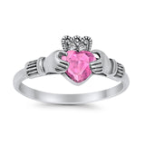Vintage Style Engagement Bridal Ring Simulated CZ 925 Sterling Silver