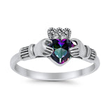 Vintage Style Engagement Bridal Ring Simulated CZ 925 Sterling Silver