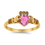 Vintage Style Engagement Bridal Ring Simulated CZ 925 Sterling Silver