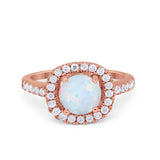 Solitaire Accent Wedding Ring Round Simulated CZ 925 Sterling Silver