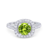 Solitaire Accent Wedding Ring Round Simulated CZ 925 Sterling Silver