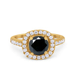 Solitaire Accent Wedding Ring Round Simulated CZ 925 Sterling Silver