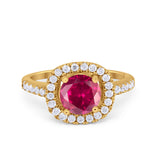 Solitaire Accent Wedding Ring Round Simulated CZ 925 Sterling Silver
