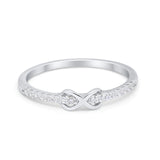 Petite Dainty Infinity Eternity Rings Simulated CZ 925 Sterling Silver