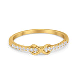 Petite Dainty Infinity Eternity Rings Simulated CZ 925 Sterling Silver