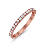 Full Eternity Stackable Wedding Rings Simulated CZ 925 Sterling Silver