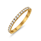 Full Eternity Stackable Wedding Rings Simulated CZ 925 Sterling Silver
