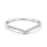 Eternity Wedding Band Ring Simulated Round CZ 925 Sterling Silver