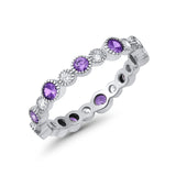 Full Eternity Wedding Ring Simulated CZ 925 Sterling Silver