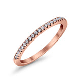 Eternity Wedding Band Ring Round Simulated CZ 925 Sterling Silver